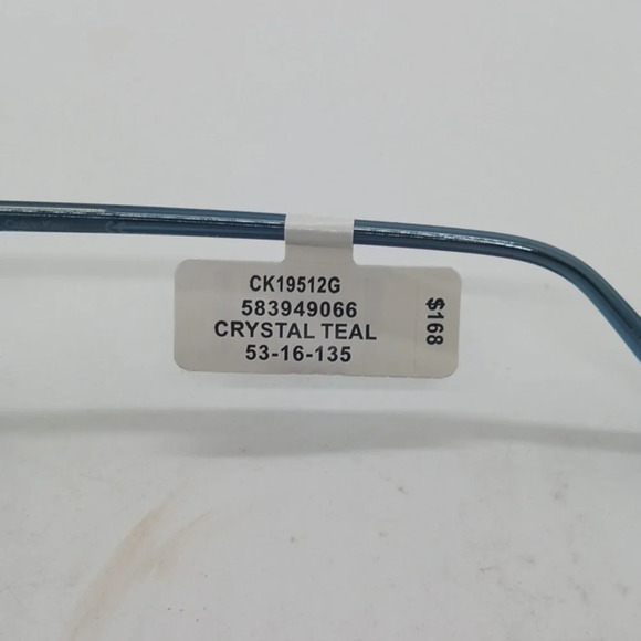 NWT RX-ABLE CALVIN KLEIN EYEGLASS FRAMES CK19512G CRYSTAL TEAL main image 4
